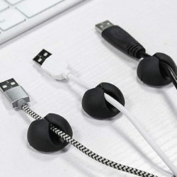 Guía de Gestión de Cables: "Escritorio Limpio, Mente Limpia" clip de cable de silicon para cables